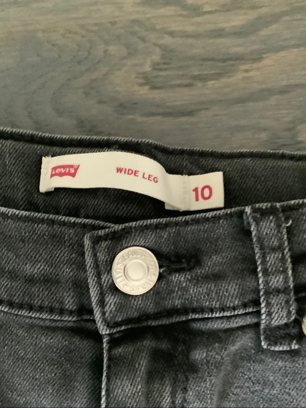 Levi's Black Washed Straight-Leg Jeans